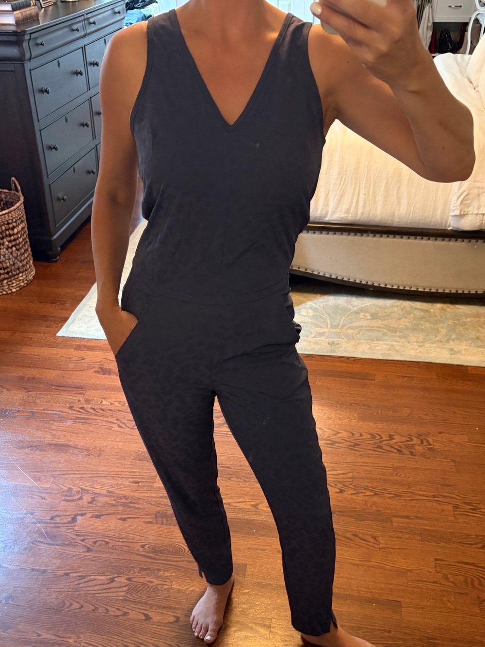 Athleta Navy Textured Active Tank Top
